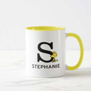 Erdnüsse Name des Holzbestands und Monogramm S Tasse
