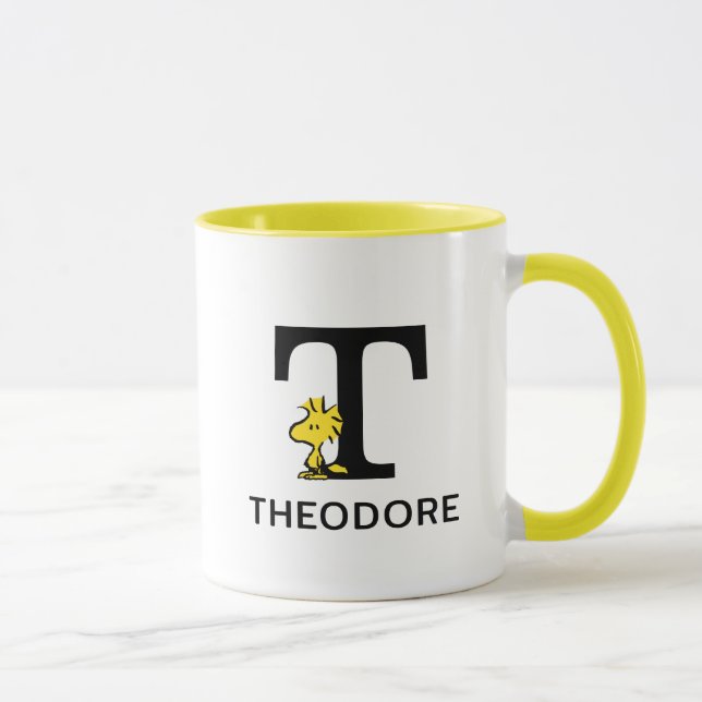 Erdnüsse | Name des Holzbestands und Monogramm T Tasse (Rechts)