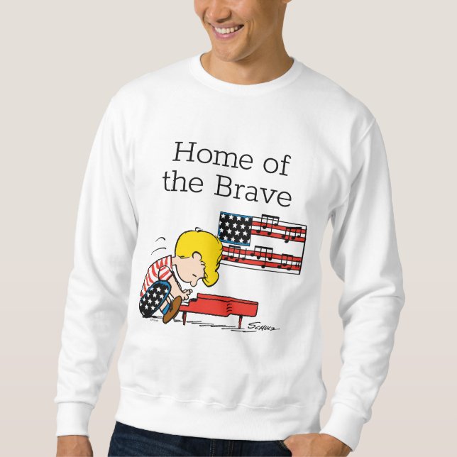 Erdnüsse | Patriotic Schroeder & Sein Piano Sweatshirt (Vorderseite)