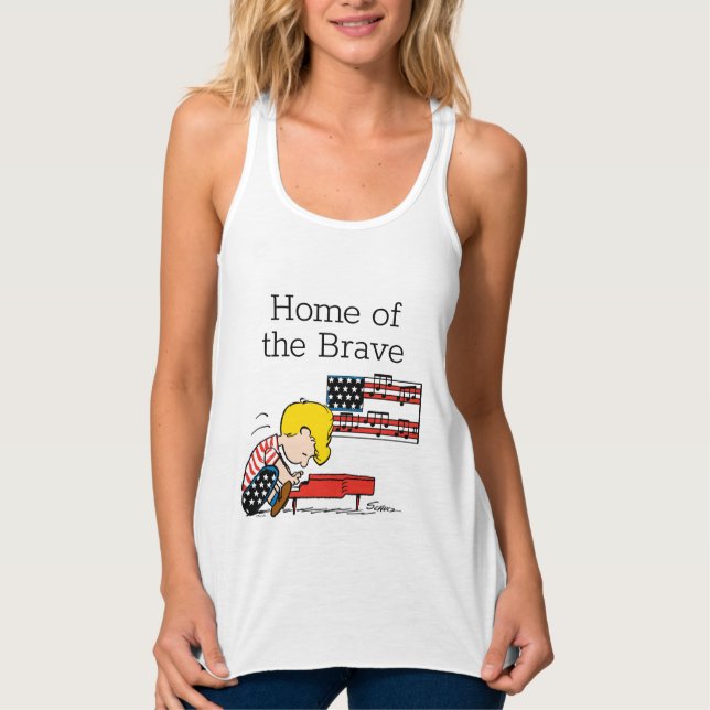 Erdnüsse | Patriotic Schroeder & Sein Piano Tank Top (Vorderseite)