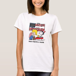 Erdnüsse   Patriotic Schroeder, Woodstock & Snoopy T-Shirt