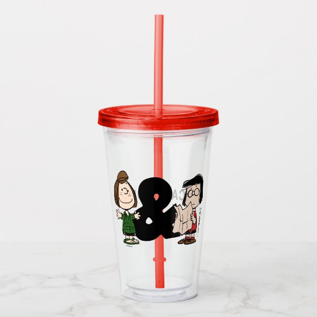 Erdnüsse | Peppermint Patty & Marcie Acryltrinkbecher (Vorderseite)
