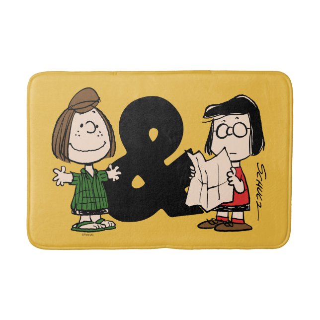 Erdnüsse | Peppermint Patty & Marcie Badematte (Vorderseite)