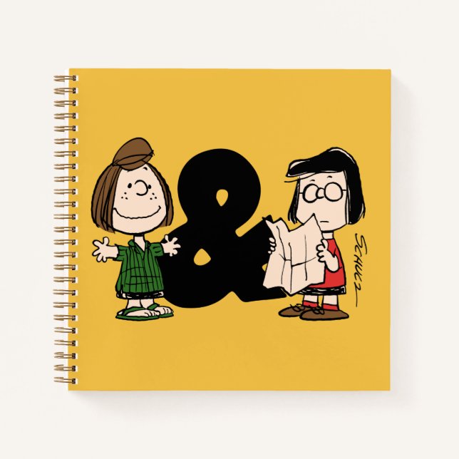 Erdnüsse | Peppermint Patty & Marcie Notizbuch (Vorderseite)