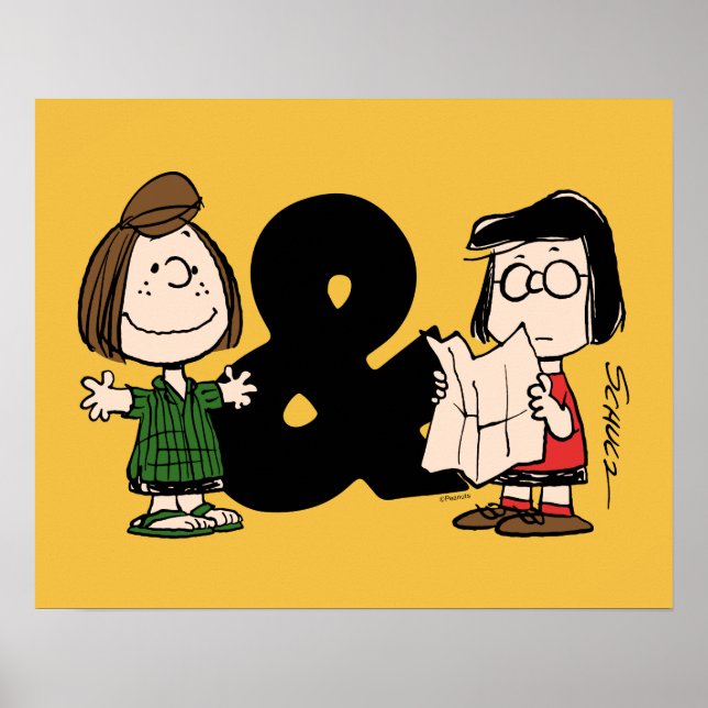 Erdnüsse | Peppermint Patty & Marcie Poster (Vorne)