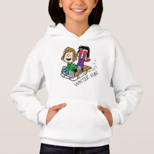 Erdnüsse Peppermint Patty & Marcie Sled Riding Hoodie