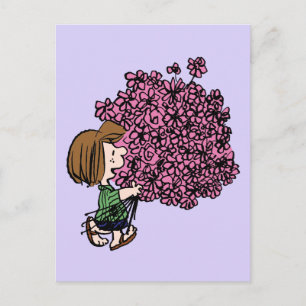 Erdnüsse   Peppermint Patty Pink Bouquet Postkarte