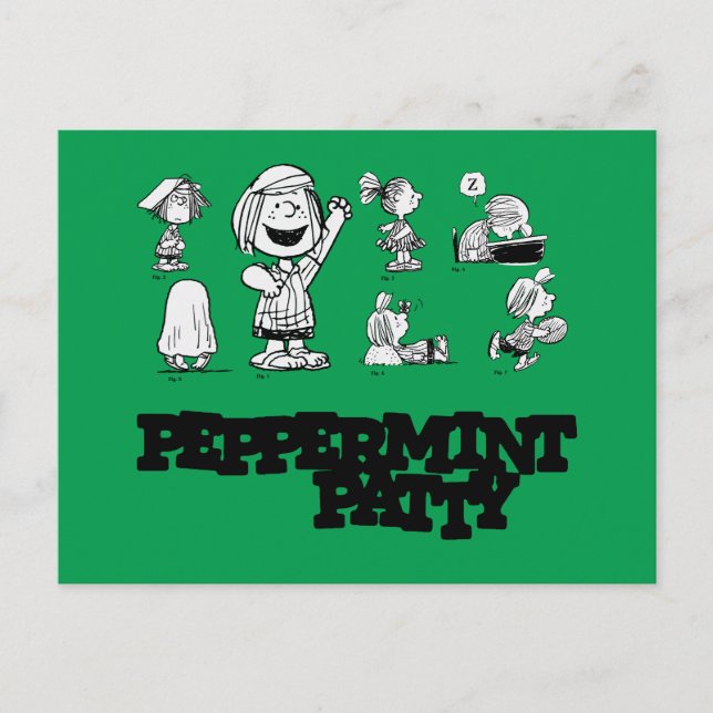 Erdnüsse | Peppermint Patty Postkarte (Vorderseite)