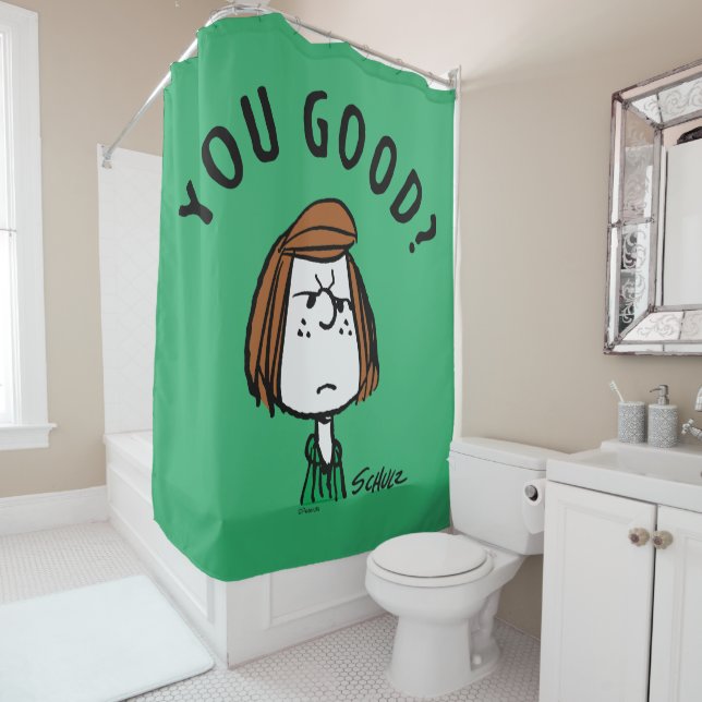 Erdnüsse | Peppermint Patty Sie gut? Duschvorhang (Beispiel)