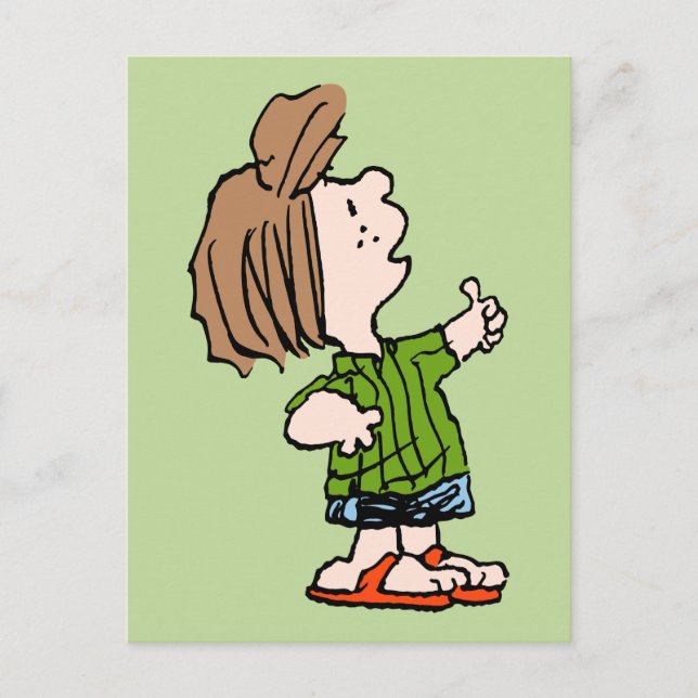 Erdnüsse | Peppermint Patty Thumbs Up Postkarte (Vorderseite)