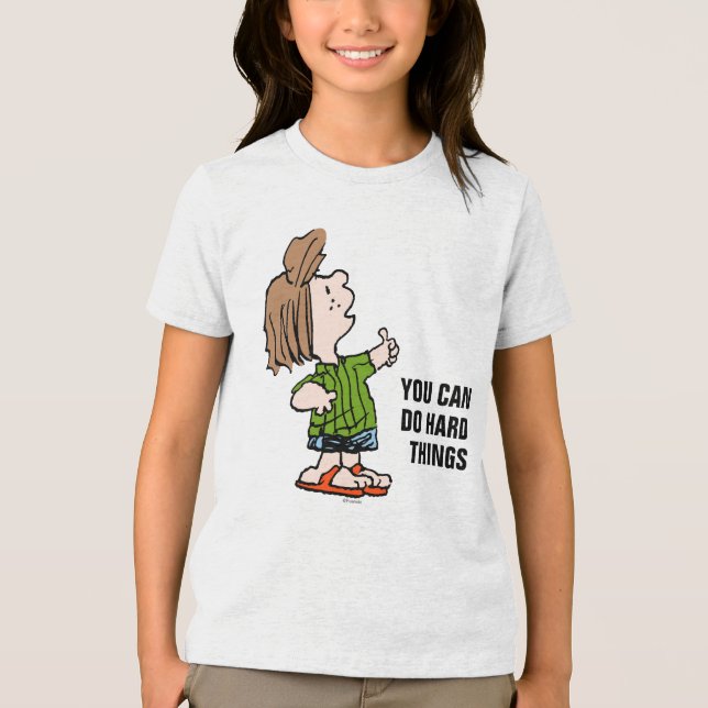 Erdnüsse | Peppermint Patty Thumbs Up Tri-Blend Shirt (Vorderseite)