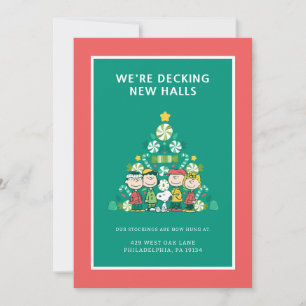 Erdnüsse   Pfefferminz-Weihnachtsbaum Feiertagskarte