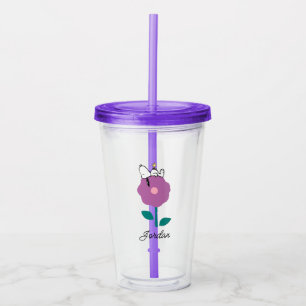 Erdnüsse   Pfeifen für Snoopy und Holz-Blume Acryltrinkbecher