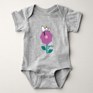 Erdnüsse Pfeifen für Snoopy und Holz-Blume Baby Strampler