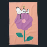 Erdnüsse | Pfeifen für Snoopy und Holz-Blume Geschirrtuch<br><div class="desc">Karo dieses lustige Design aus Erdnüssen mit Snoopy und Woodstock.</div>