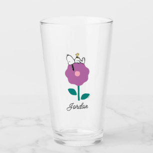 Erdnüsse Pfeifen für Snoopy und Holz-Blume Glas