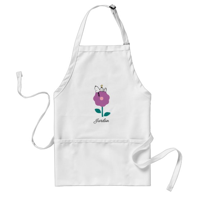 Erdnüsse | Pfeifen für Snoopy und Holz-Blume Schürze (Vorne)