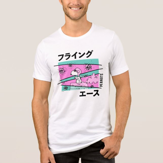 Erdnüsse | Rosa Flying Ace Tri-Blend Shirt (Vorderseite)