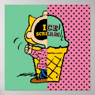 Erdnüsse   Sally Ice Cream Half & Halb Poster