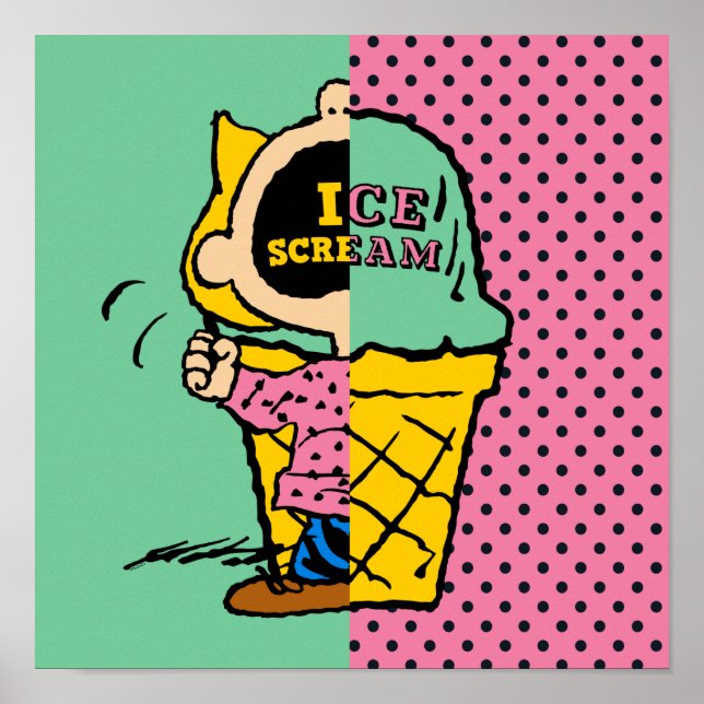 Erdnüsse | Sally Ice Cream Half & Halb Poster (Vorne)