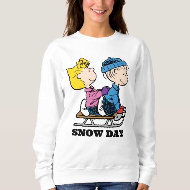 Erdnüsse | Sally & Linus Sled Riding Sweatshirt (Vorderseite)