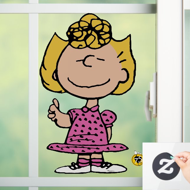Erdnüsse | Sally Super Smile Fensteraufkleber (Zuhause)