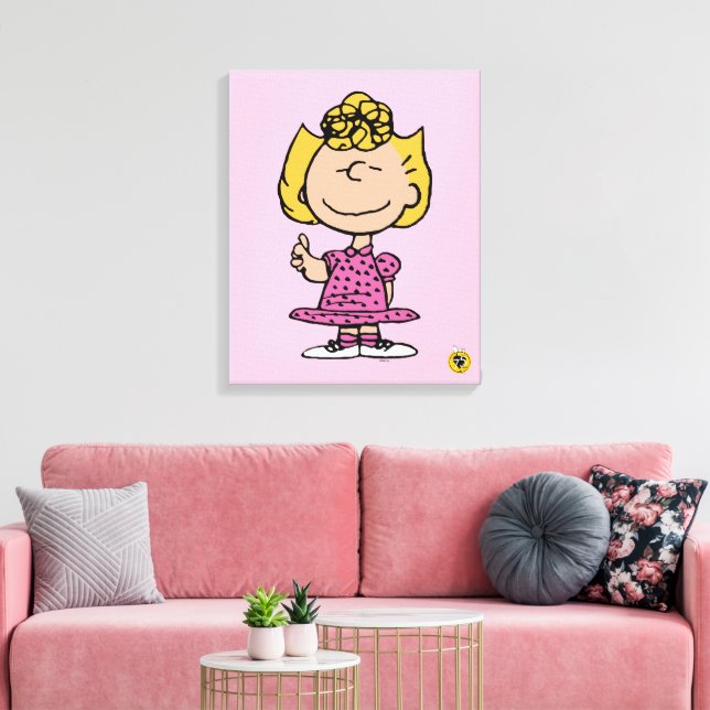 Erdnüsse | Sally Super Smile Leinwanddruck (Insitu (Wohnzimmer))