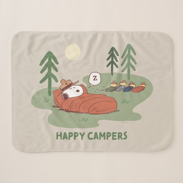 Erdnüsse | Schlafanzüge für Snoopy und Holz Sherpadecke (Vorderseite (Horizontal))