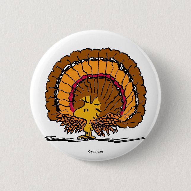 Erdnüsse | Seid dankbar Woodstock Türkei Button (Vorderseite)