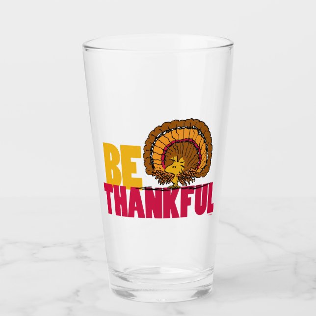 Erdnüsse | Seid dankbar Woodstock Türkei Glas (Vorderseite)