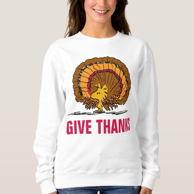 Erdnüsse | Seid dankbar Woodstock Türkei Sweatshirt (Vorderseite)