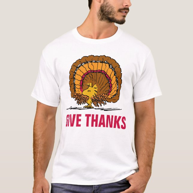 Erdnüsse | Seid dankbar Woodstock Türkei T-Shirt (Vorderseite)