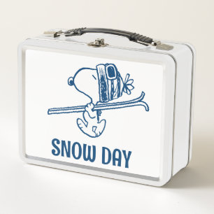 Erdnüsse   Skitour Snoopy Metall Brotdose