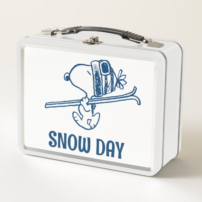 Erdnüsse | Skitour Snoopy Metall Brotdose (Vorderseite)