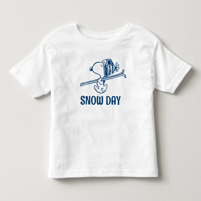 Erdnüsse | Skitour Snoopy | Name hinzufügen Kleinkind T-shirt (Vorderseite)