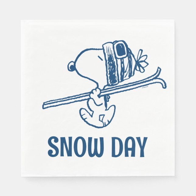 Erdnüsse | Skitour Snoopy Serviette (Vorderseite)