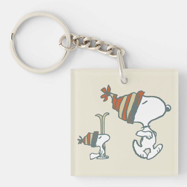Erdnüsse | Skitour Snoopy & Woodstock Schlüsselanhänger (Vorderseite)