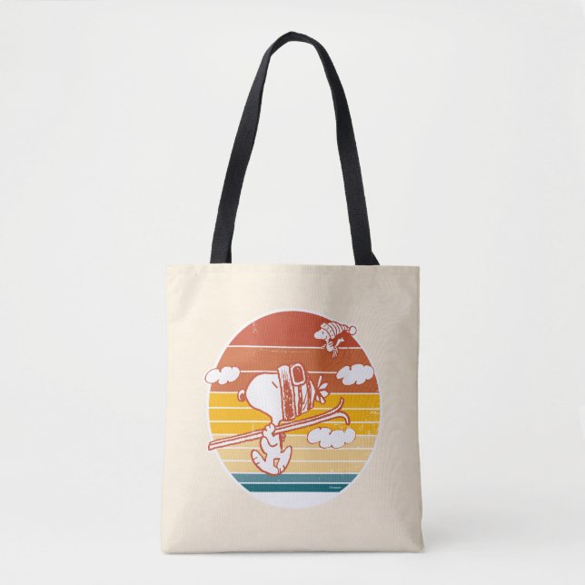 Erdnüsse | Skitour Snoopy & Woodstock Tasche (Vorderseite)