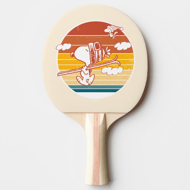 Erdnüsse | Skitour Snoopy & Woodstock Tischtennis Schläger (Vorderseite)