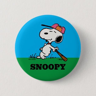 Erdnüsse   Snoopie im Bat Button