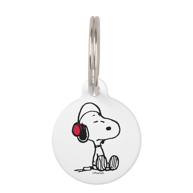 Erdnüsse | Snoopie in Headsets Haustiermarke (Vorderseite)