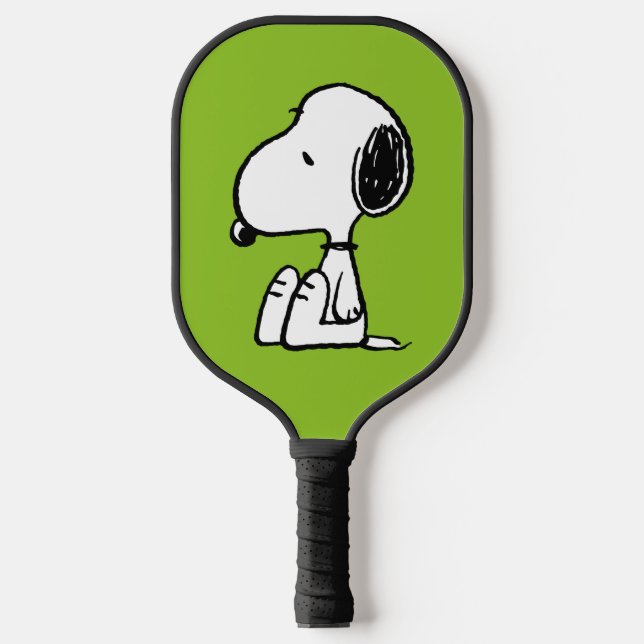 Erdnüsse | Snoopie nach unten Pickleball Schläger (Vorderseite)