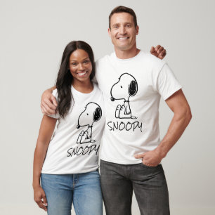 Erdnüsse   Snoopie nach unten T-Shirt