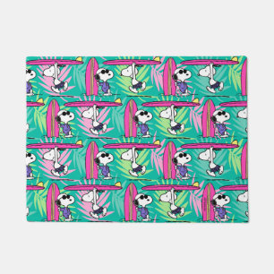 Erdnüsse   Snoopy Aquamarin Surfmuster Fußmatte