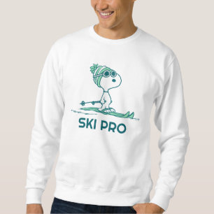 Erdnüsse Snoopy auf Skis Sweatshirt