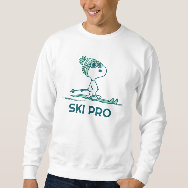 Erdnüsse | Snoopy auf Skis Sweatshirt (Vorderseite)