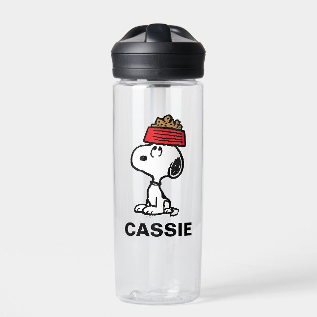 Erdnüsse | Snoopy Balancing | Name hinzufügen Trinkflasche (Vorderseite)