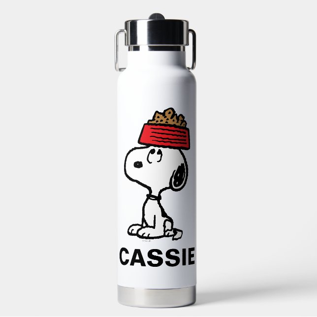 Erdnüsse | Snoopy Balancing | Name hinzufügen Trinkflasche (Vorderseite)