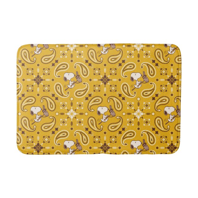 Erdnüsse | Snoopy Bandana Cowboy Badematte (Vorderseite)