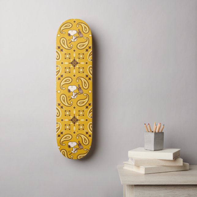 Erdnüsse | Snoopy Bandana Cowboy Skateboard (Wandkunst)